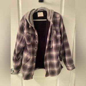 Grey Men’s Shacket Hoodie